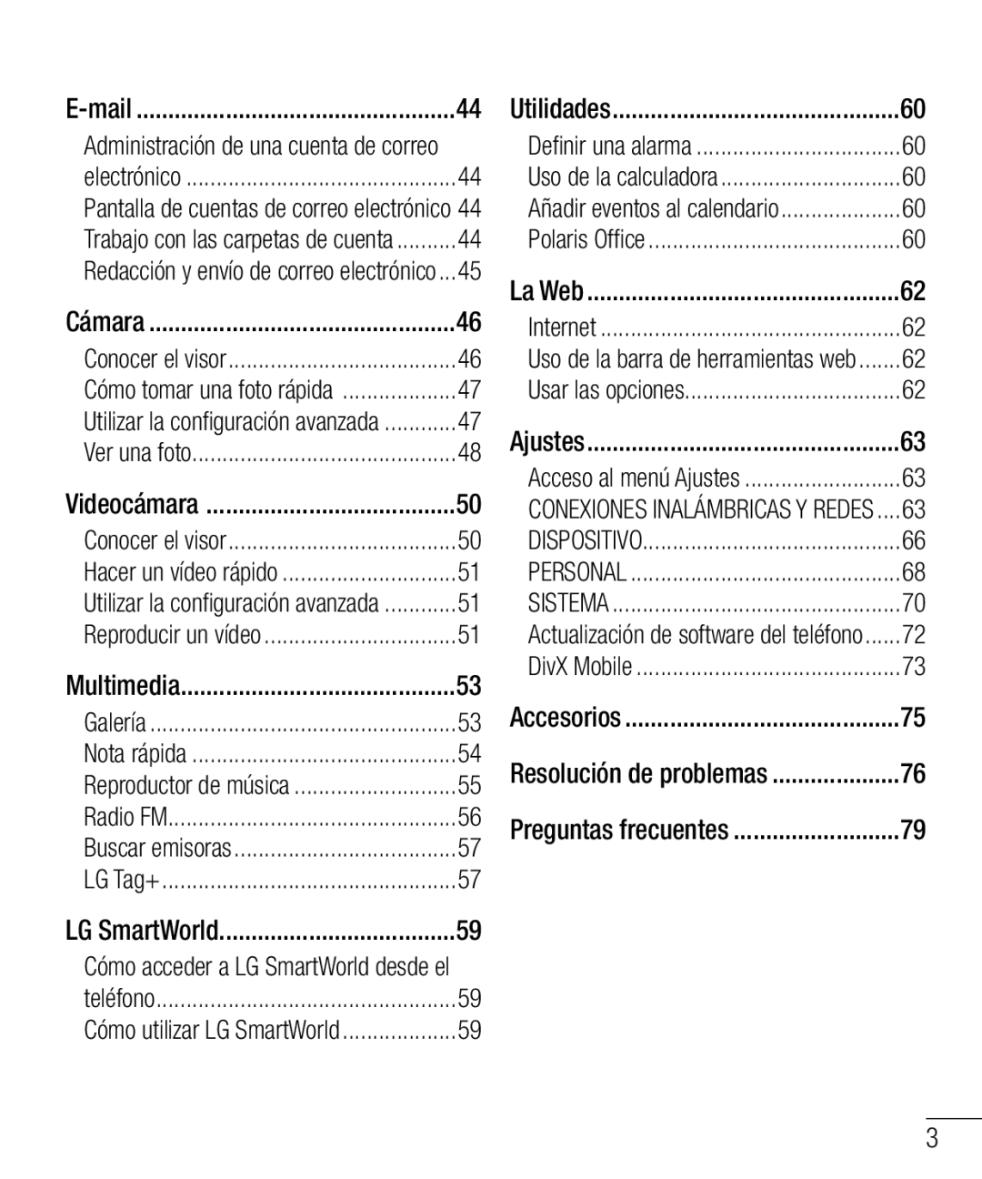 LG Electronics LG-E610 manual Conexiones Inalámbricas Y Redes Dispositivo Personal Sistema 