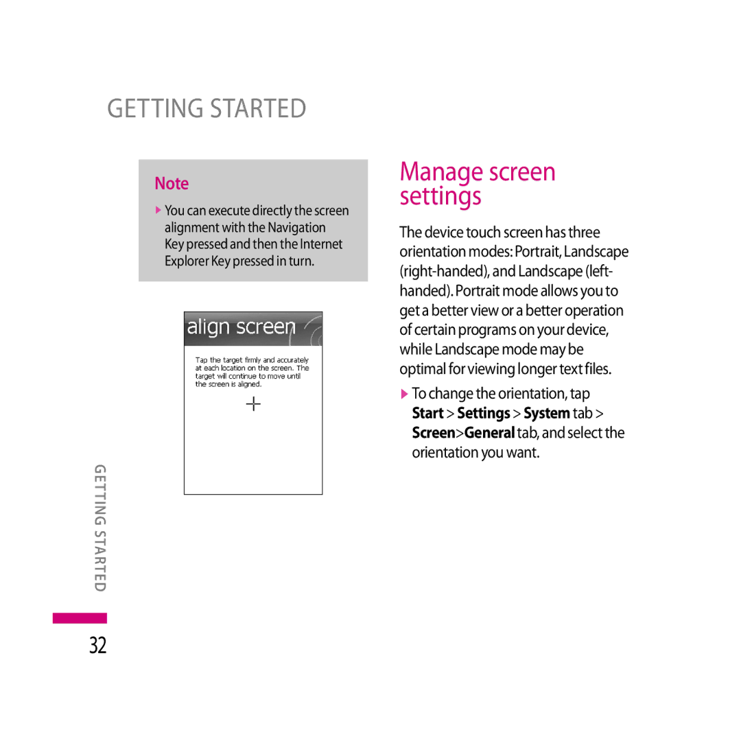 LG Electronics LG KS20 manual Manage screen settings 