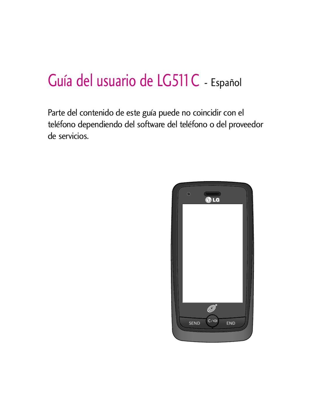 LG Electronics manual Guía del usuario de LG511C Español 