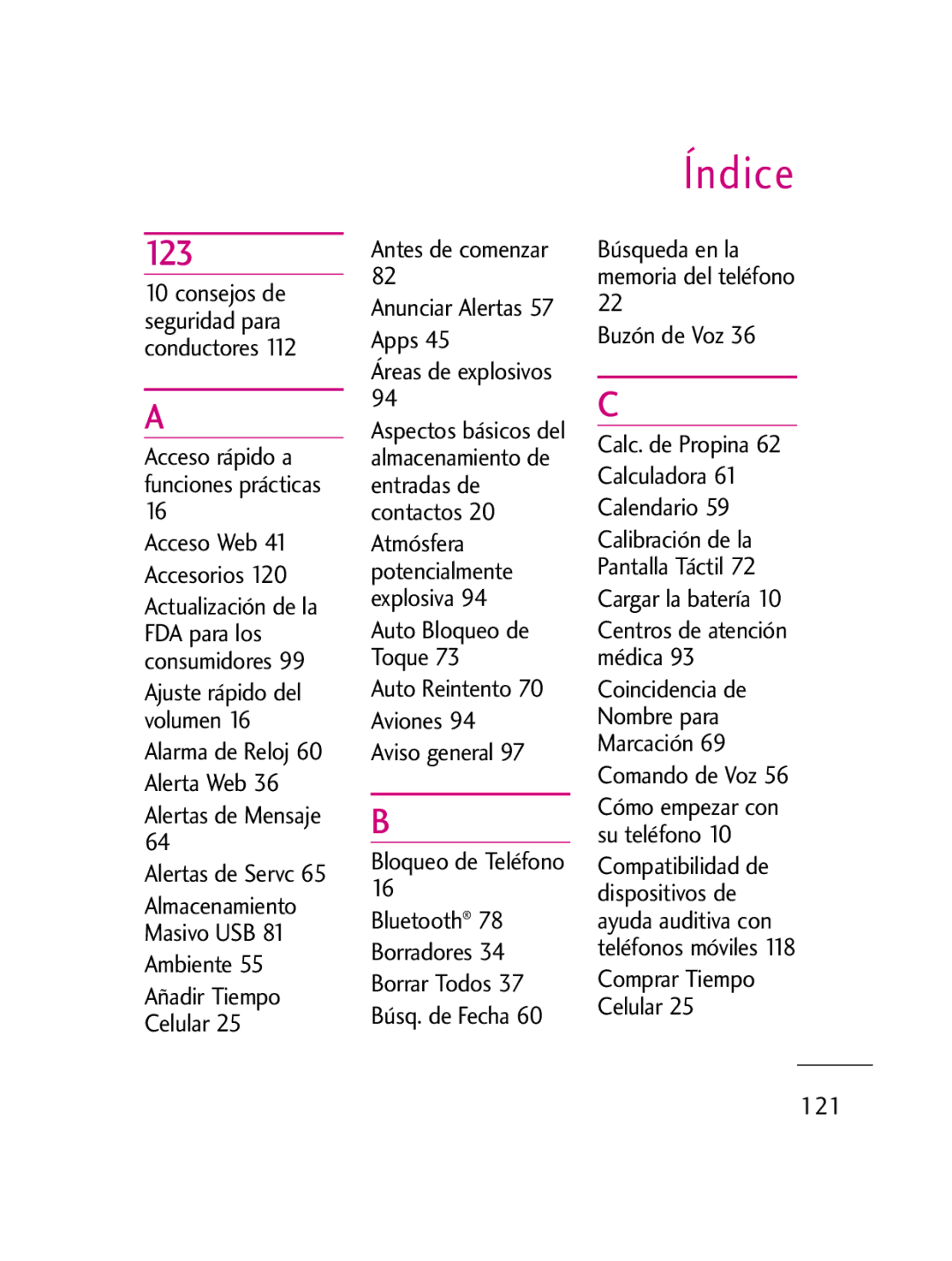 LG Electronics LG511C manual 123 