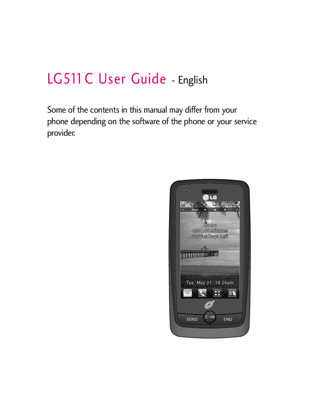 LG Electronics manual LG511C User Guide English 