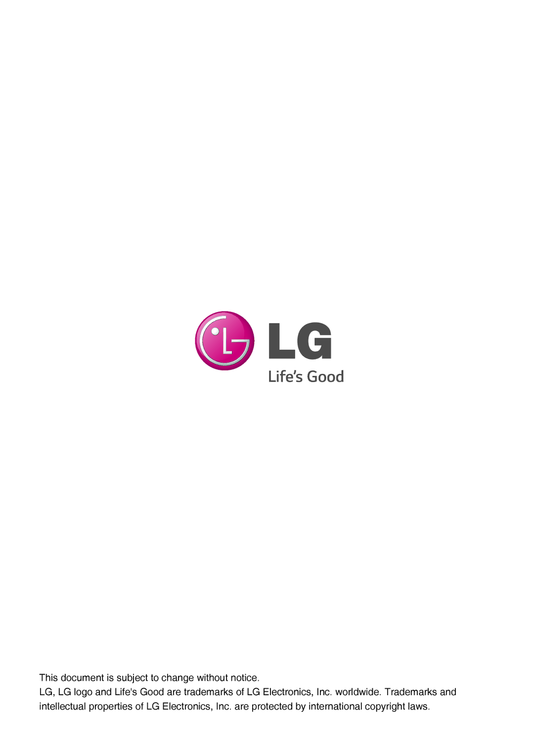 LG Electronics LGxxxA1C-B3 manual 