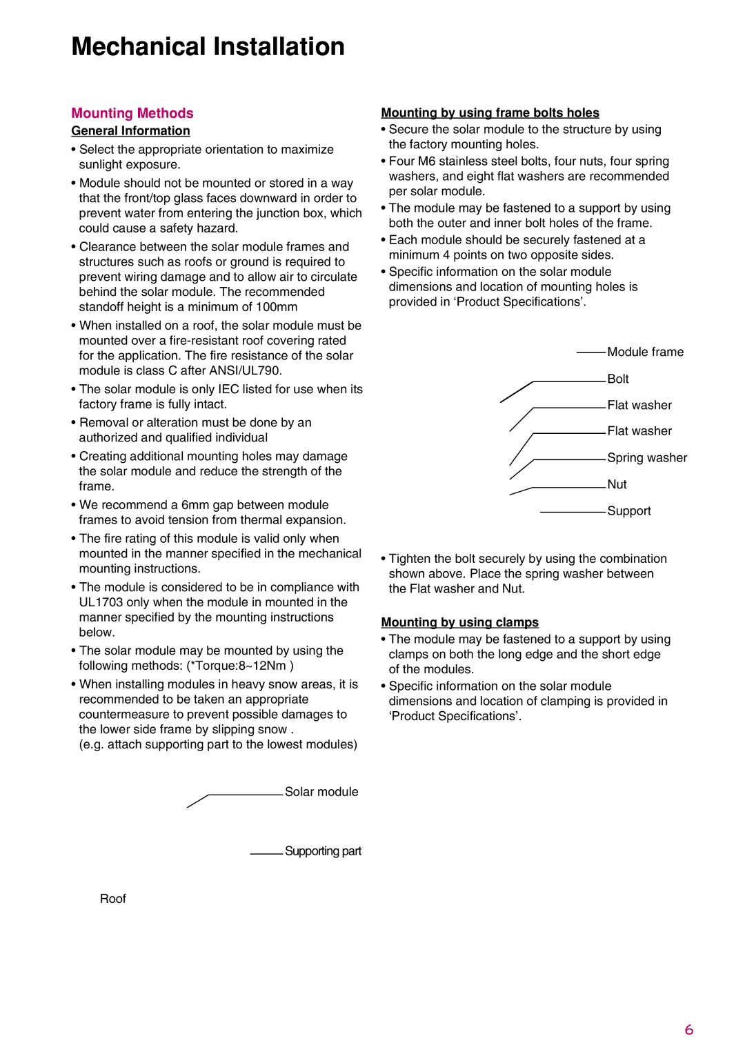 LG Electronics LGXXXN1C(W)-G3 installation instructions Mounting Methods, General Information 