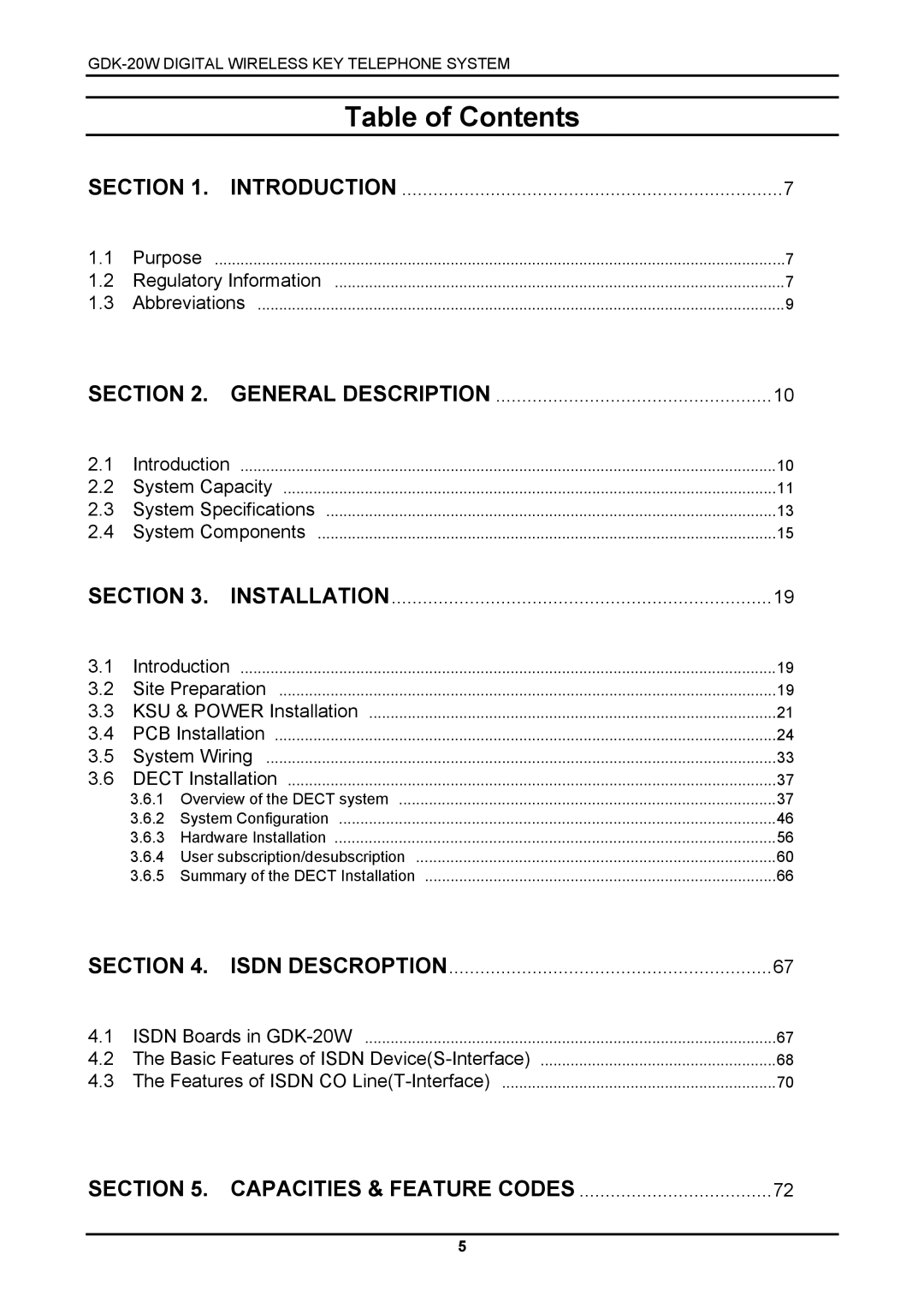 LG Electronics GDK-20W, LKD-8DS installation manual Table of Contents 