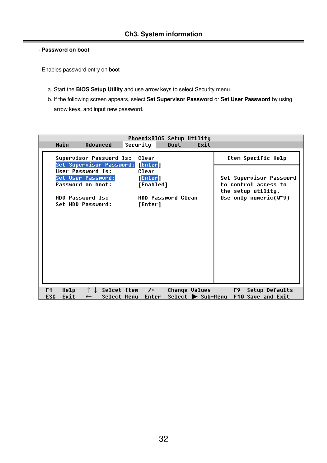 LG Electronics LM50 service manual · Password on boot 