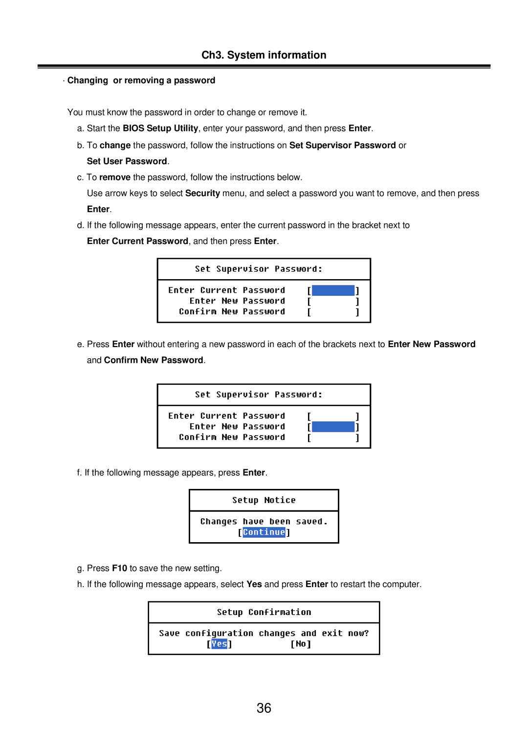 LG Electronics LM50 service manual · Changing or removing a password 