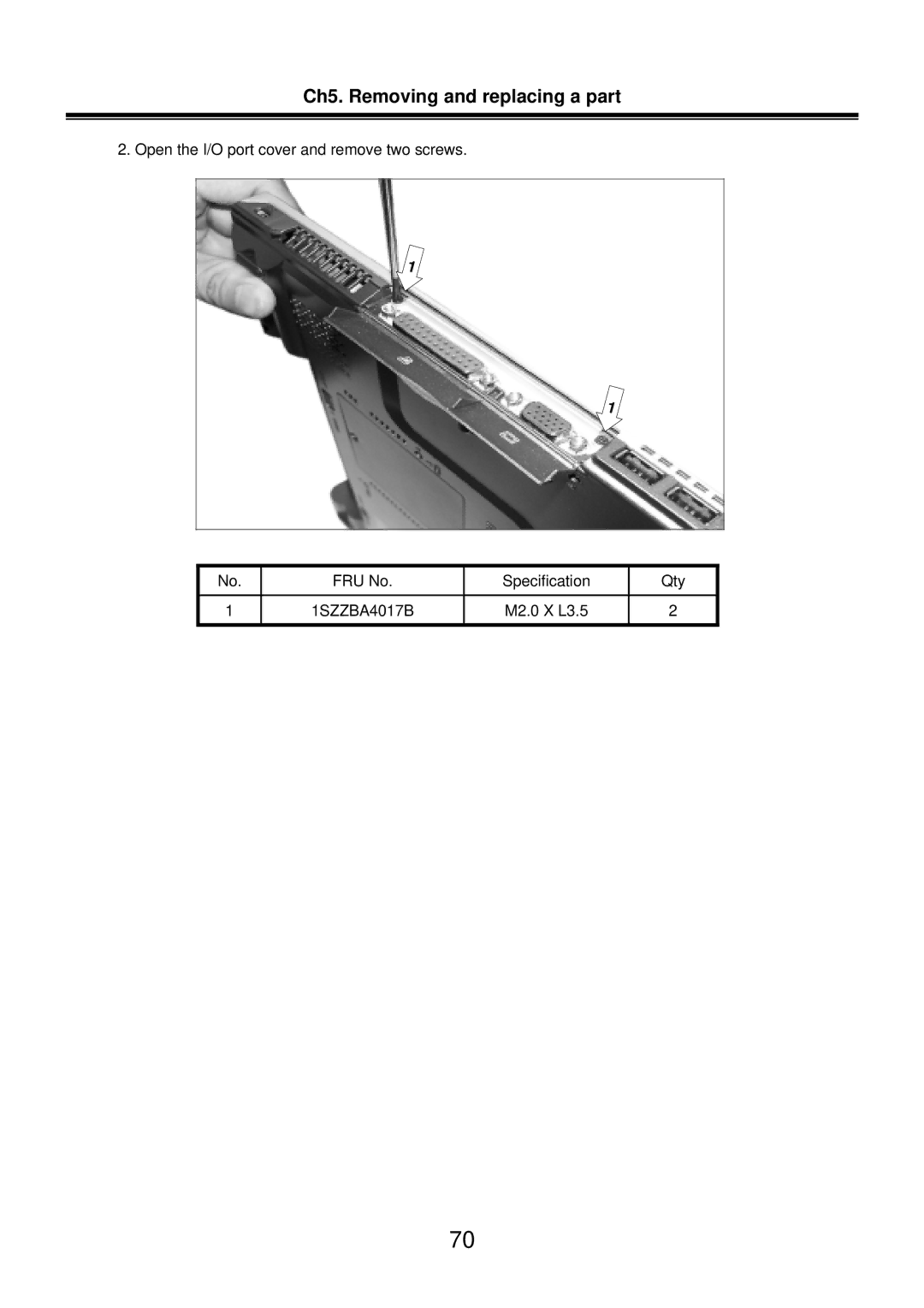 LG Electronics LM50 service manual Ch5. Removing and replacing a part 