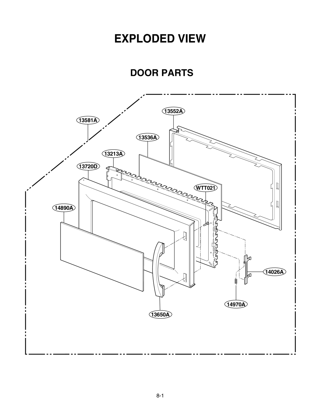 LG Electronics LMV1625B, LMV1625W service manual Exploded View 