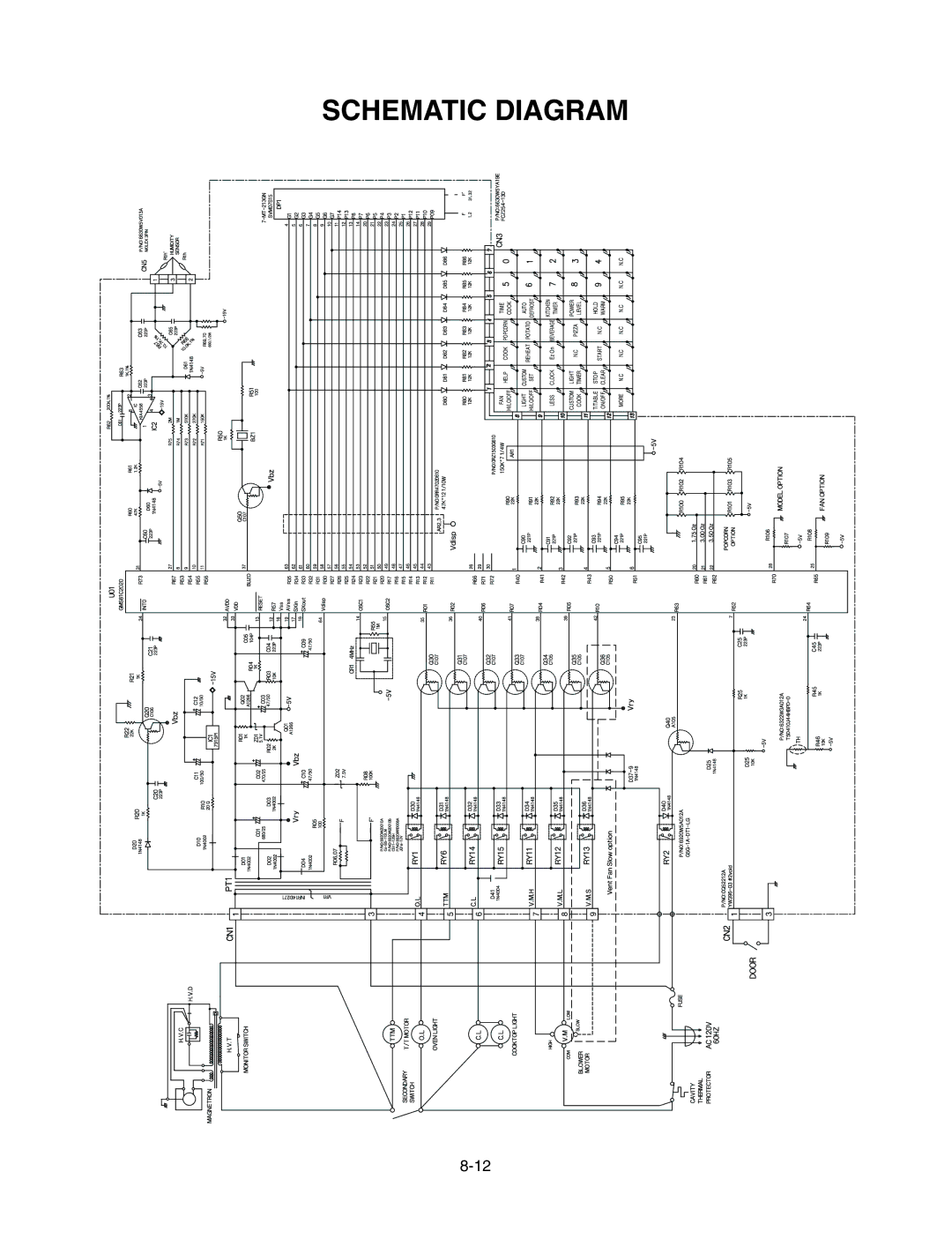 LG Electronics LMV1625W, LMV1625B service manual Schematic 