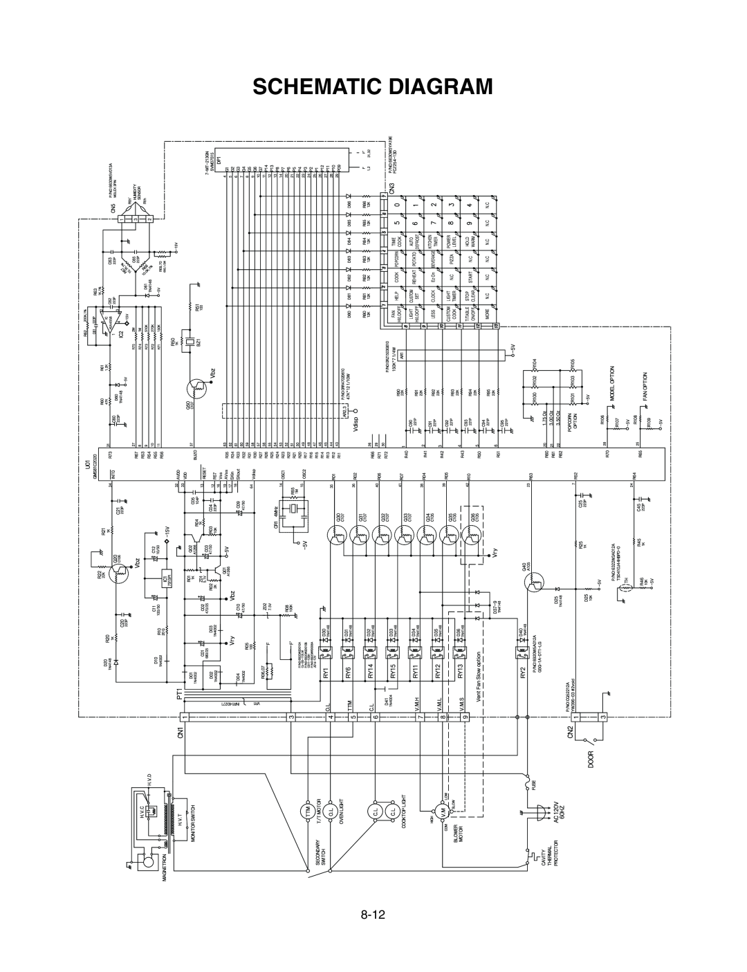 LG Electronics LMV1625W, LMV1625B service manual Schematic, Diagram 