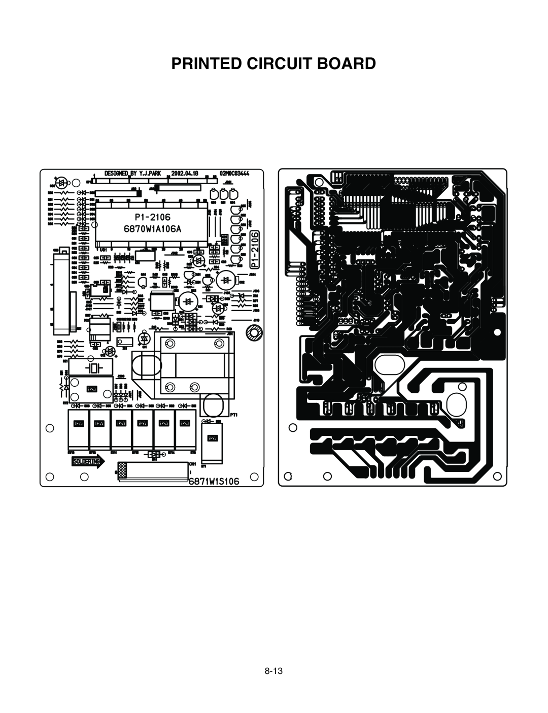 LG Electronics LMV1625B, LMV1625W service manual Printed Circuit Board 