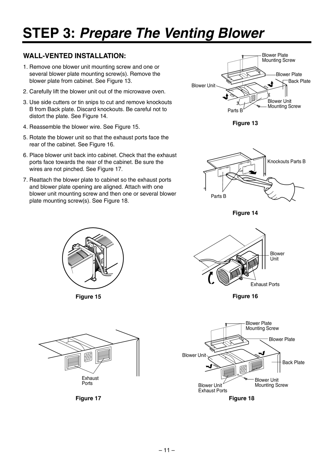 LG Electronics LMV1630BB, LMV1630WW installation instructions WALL-VENTED Installation 