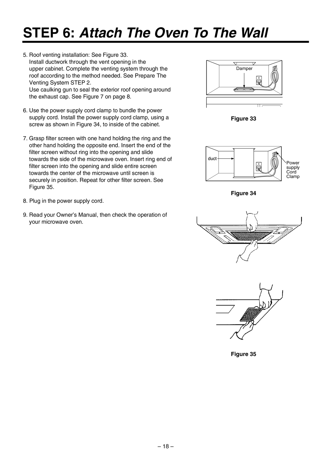 LG Electronics LMV1630WW, LMV1630BB installation instructions Cord 