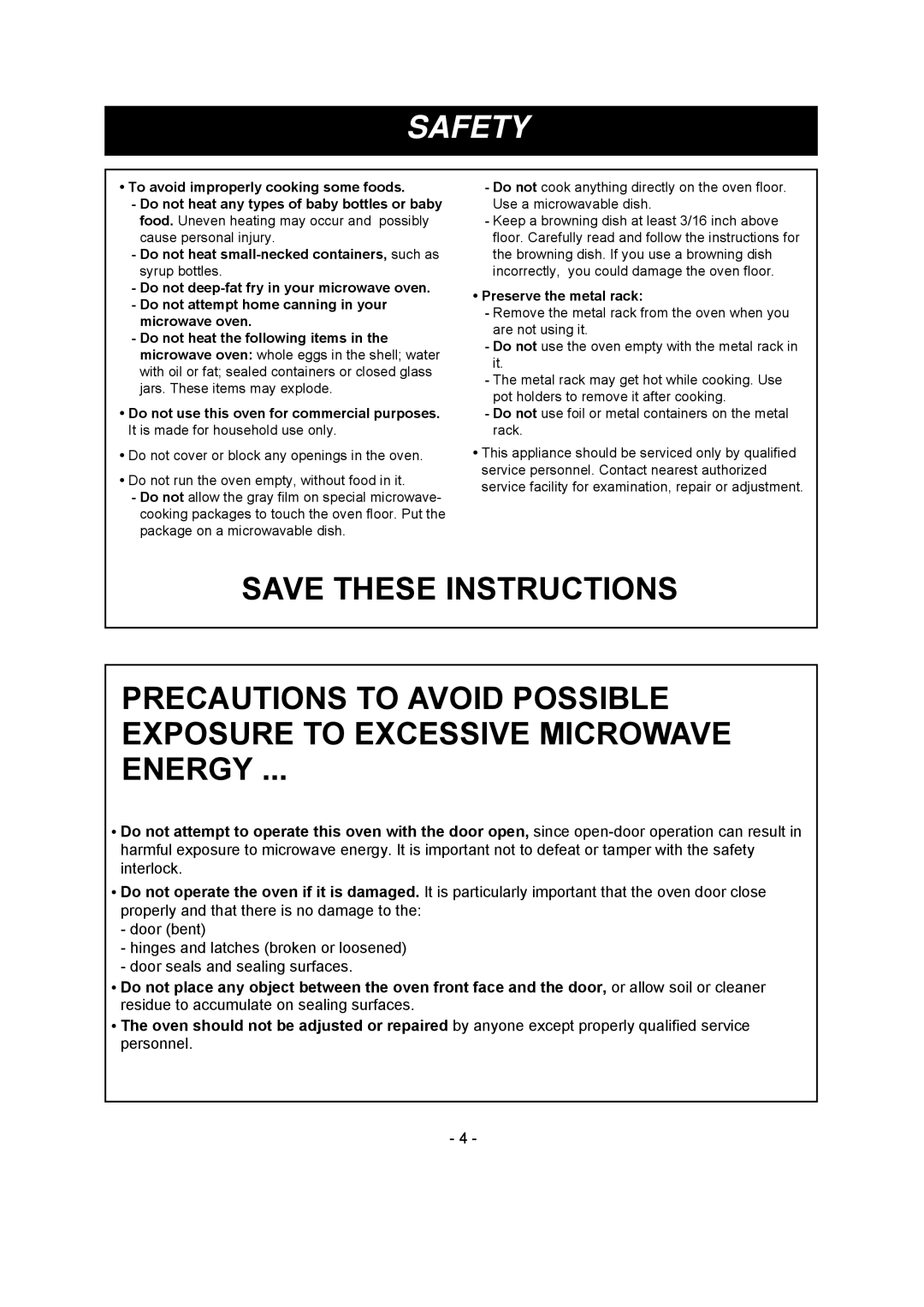 LG Electronics LMV1680DW, LMV1680DB owner manual Preserve the metal rack 