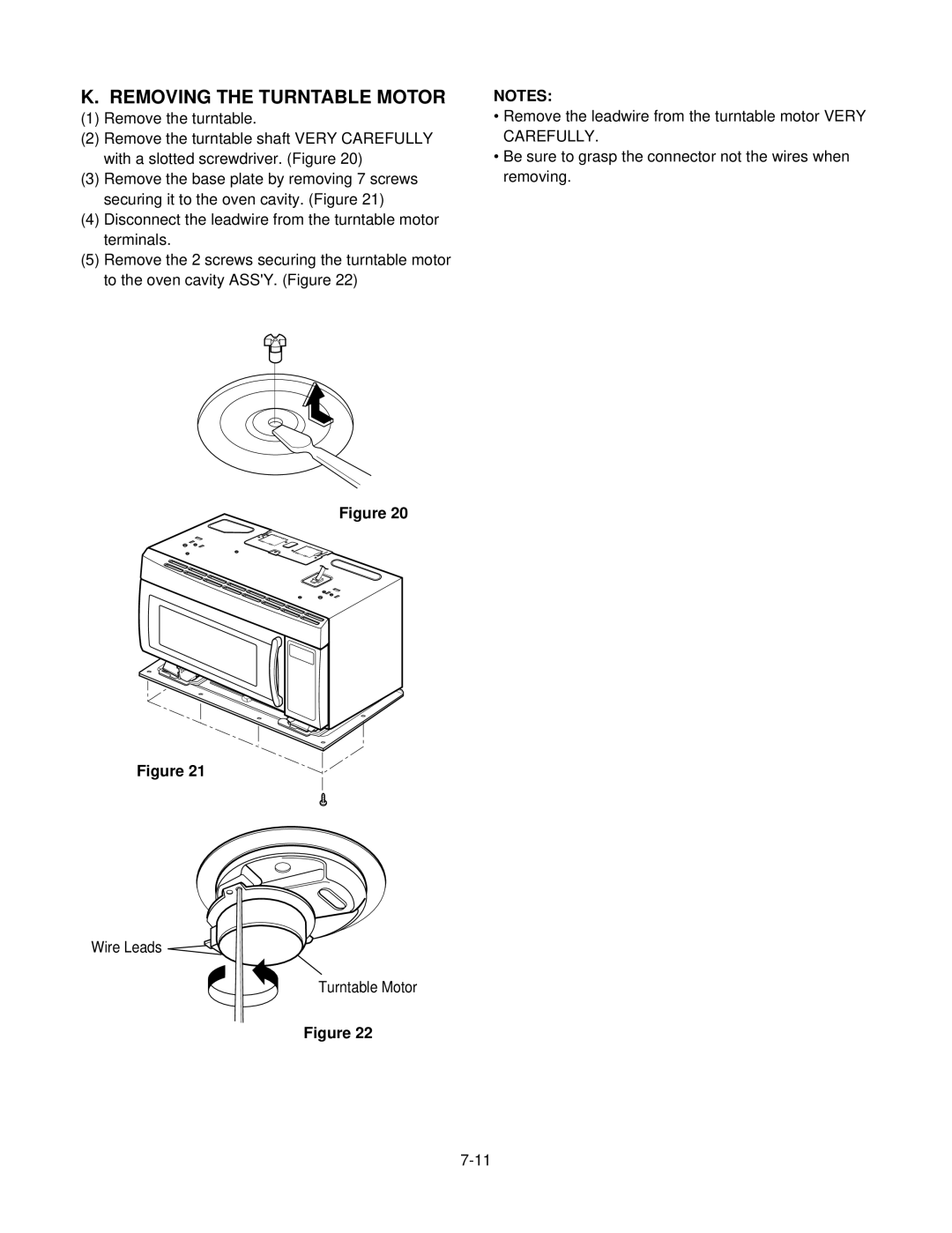 LG Electronics LMV1825SBQ, MV1825SW service manual Removing the Turntable Motor 