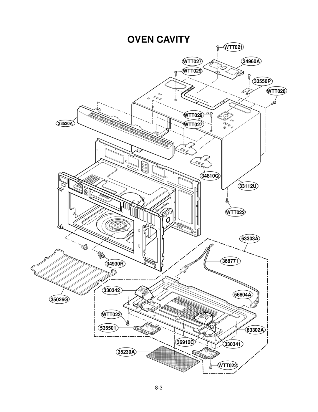 LG Electronics LMV1825SBQ, MV1825SW service manual Oven Cavity 