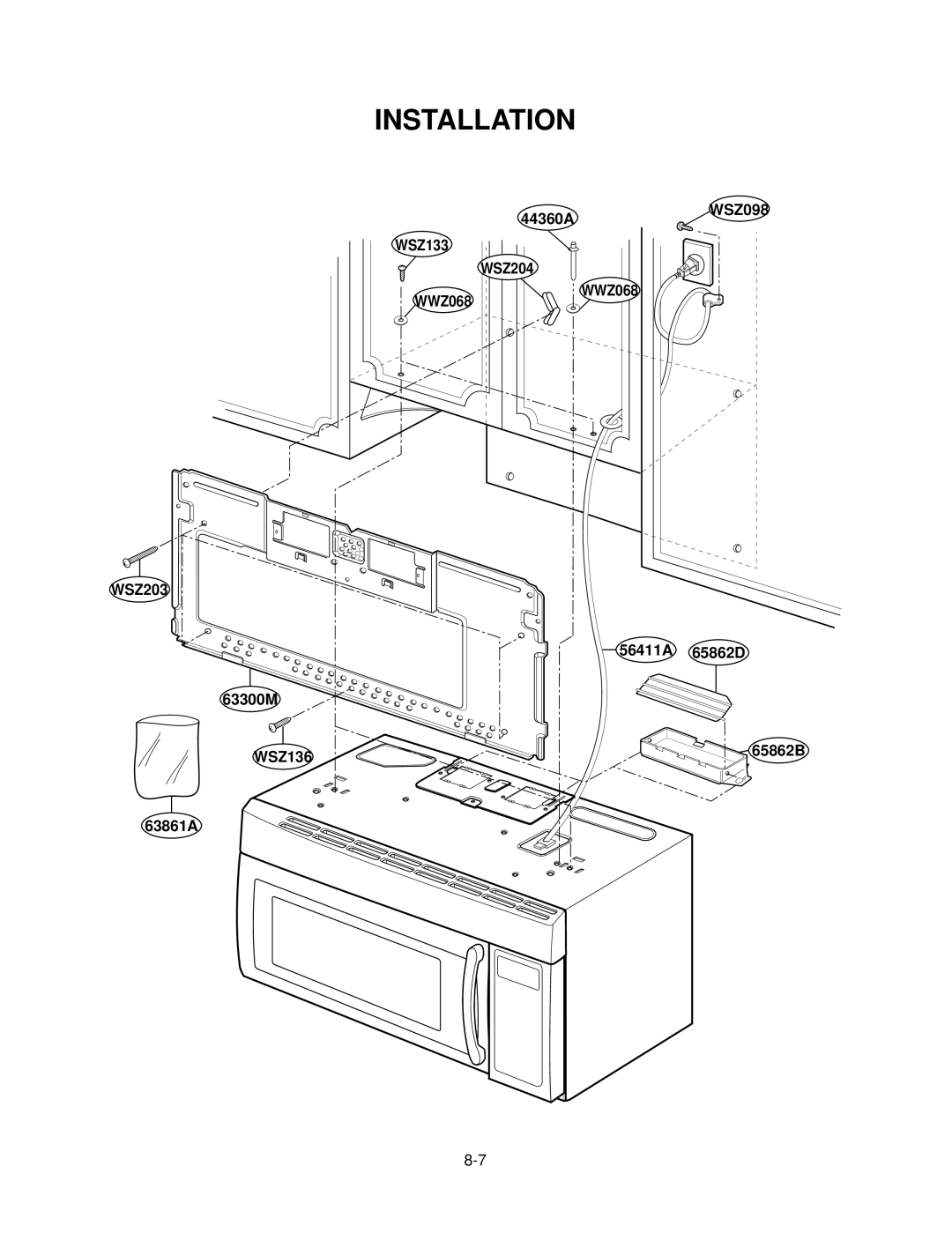 LG Electronics LMV1825SBQ, MV1825SW service manual Installation 