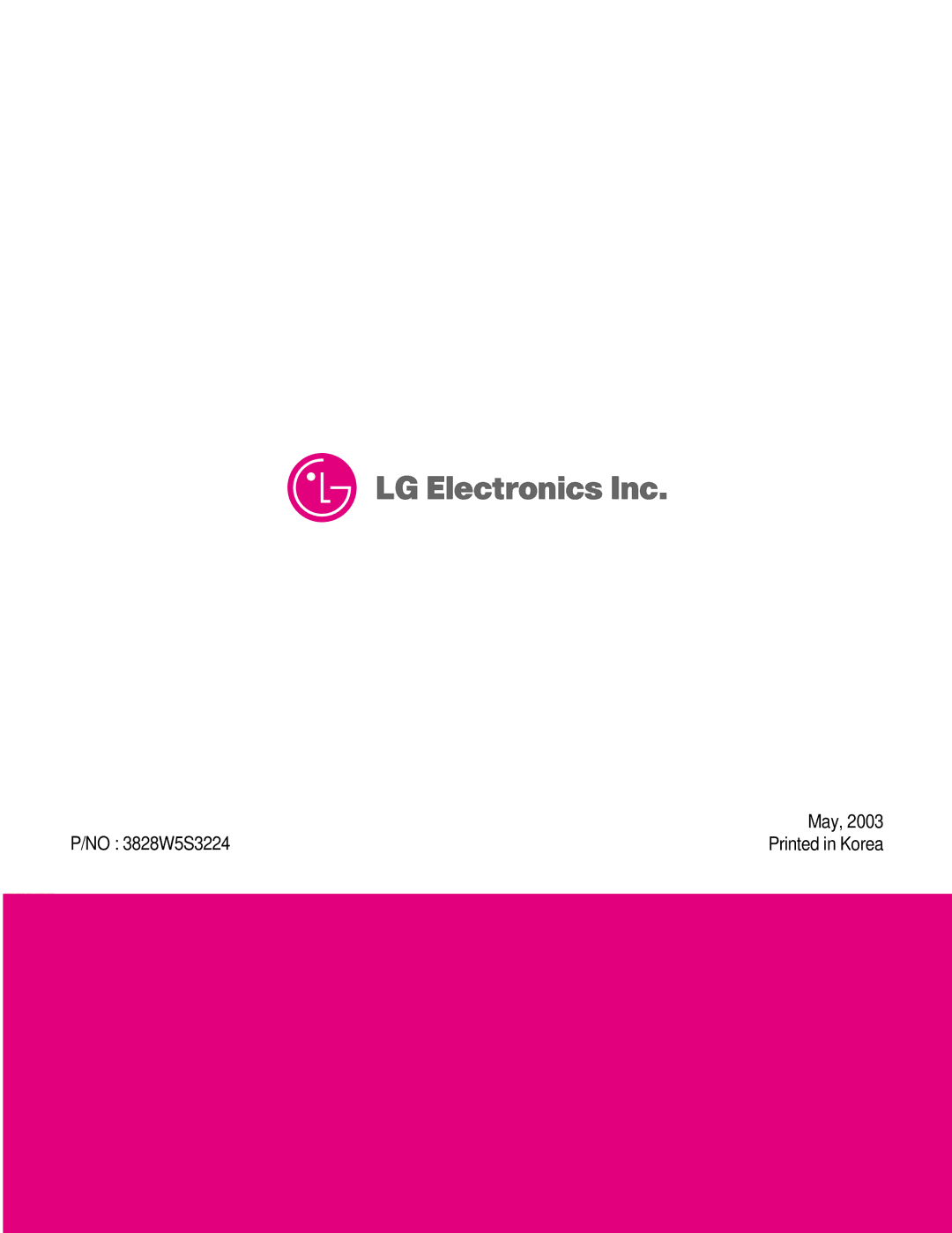 LG Electronics LMV1825SBQ, MV1825SW service manual May 