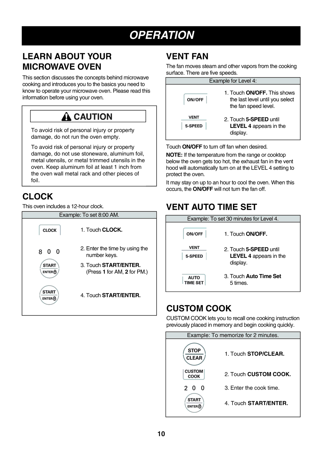 LG Electronics LMV2083SB, LMV2083ST, LMV2083SW owner manual Operation 