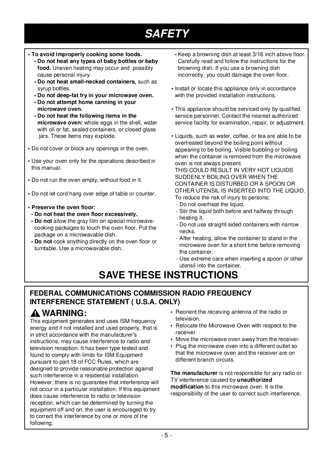 LG Electronics LMVM1955T, LMVM1955SBQ, LMVM1955SW owner manual Safety 