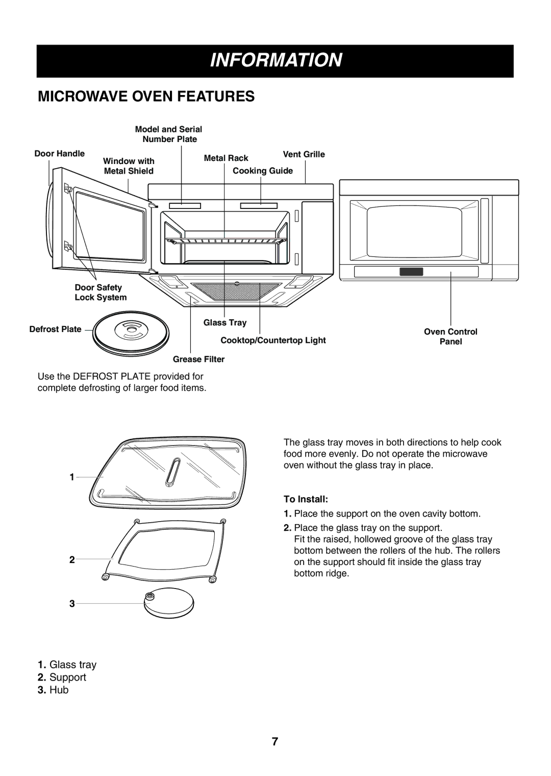 LG Electronics LMVM2055SB owner manual Microwave Oven Features, To Install 