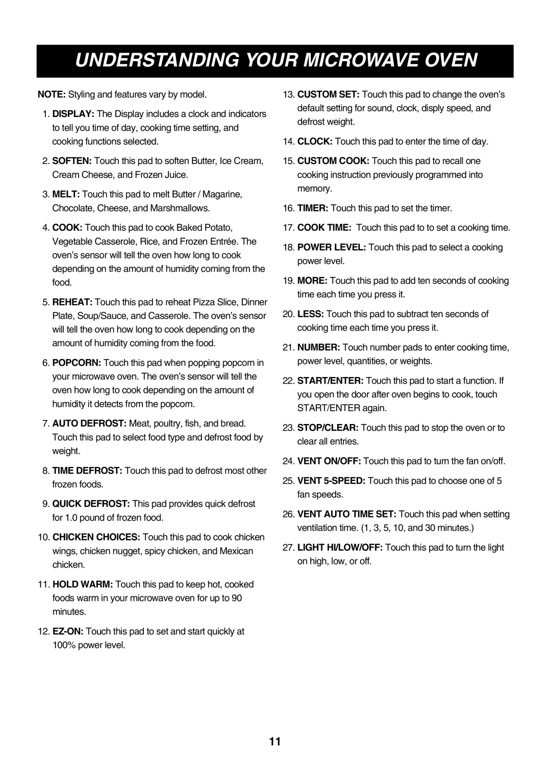 LG Electronics LMVM2075SB, LMVM2075SW, LMVM2075ST owner manual Understanding Your Microwave Oven 