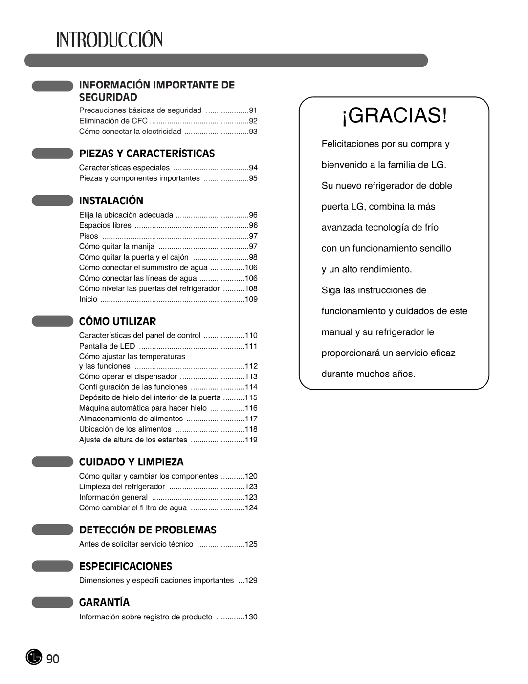 LG Electronics LMX21981**, LMX25981**, LMX2525971, LMX21971 manual ¡Gracias 