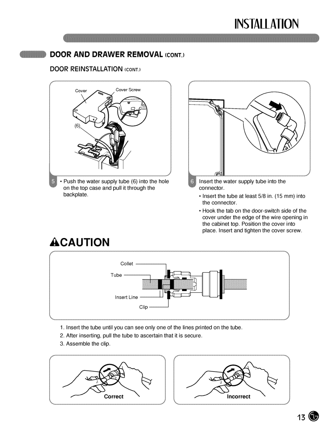 LG Electronics LMX21984, LMX25984 manual Collet Tube 