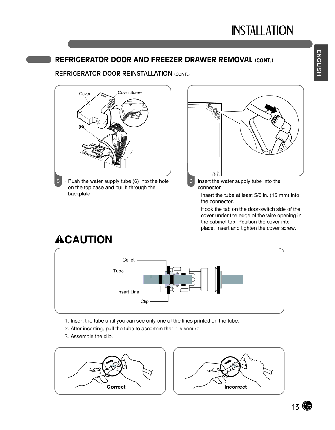 LG Electronics LMX25988ST owner manual Correct Incorrect 