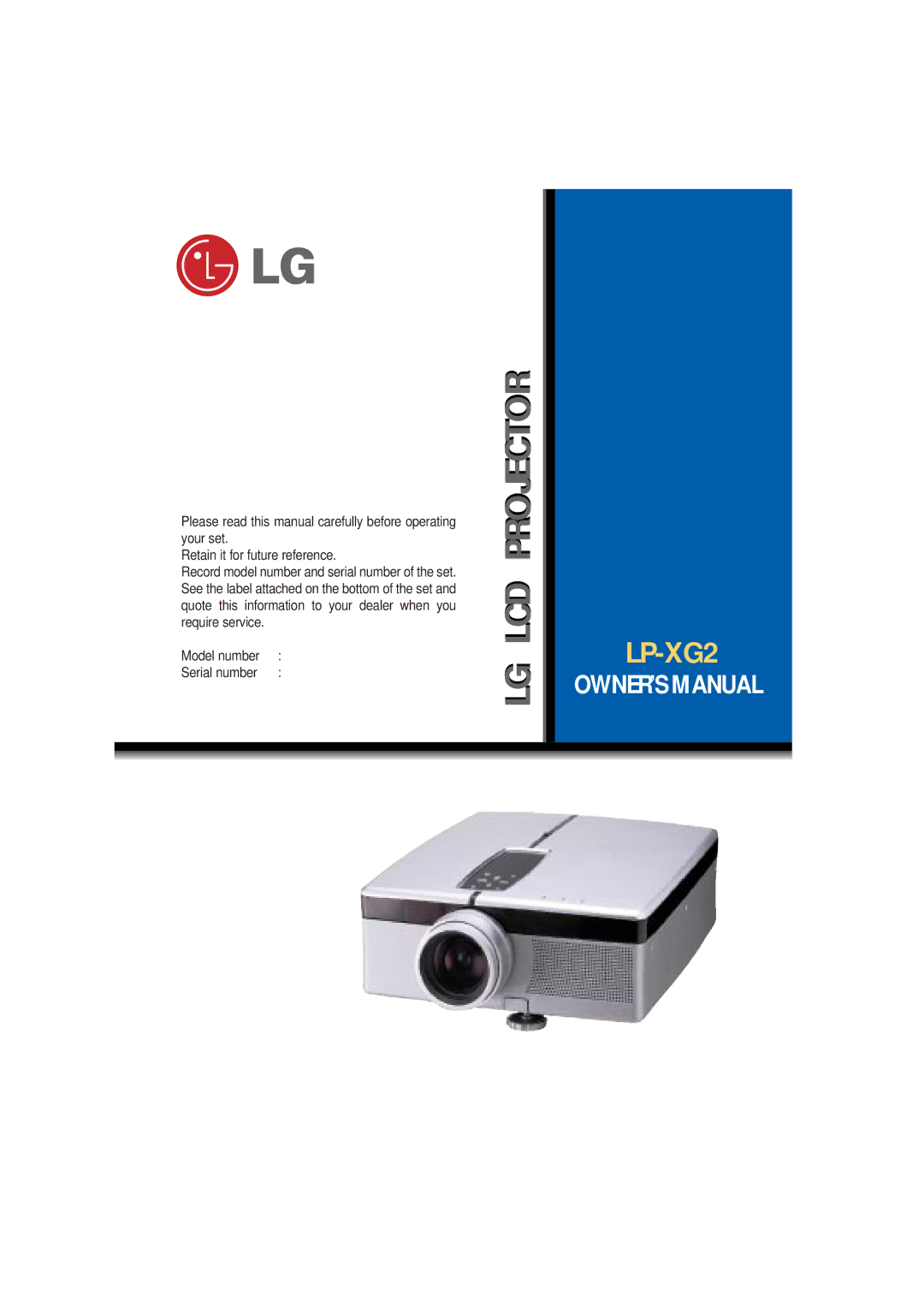 LG Electronics LP-XG2 owner manual 