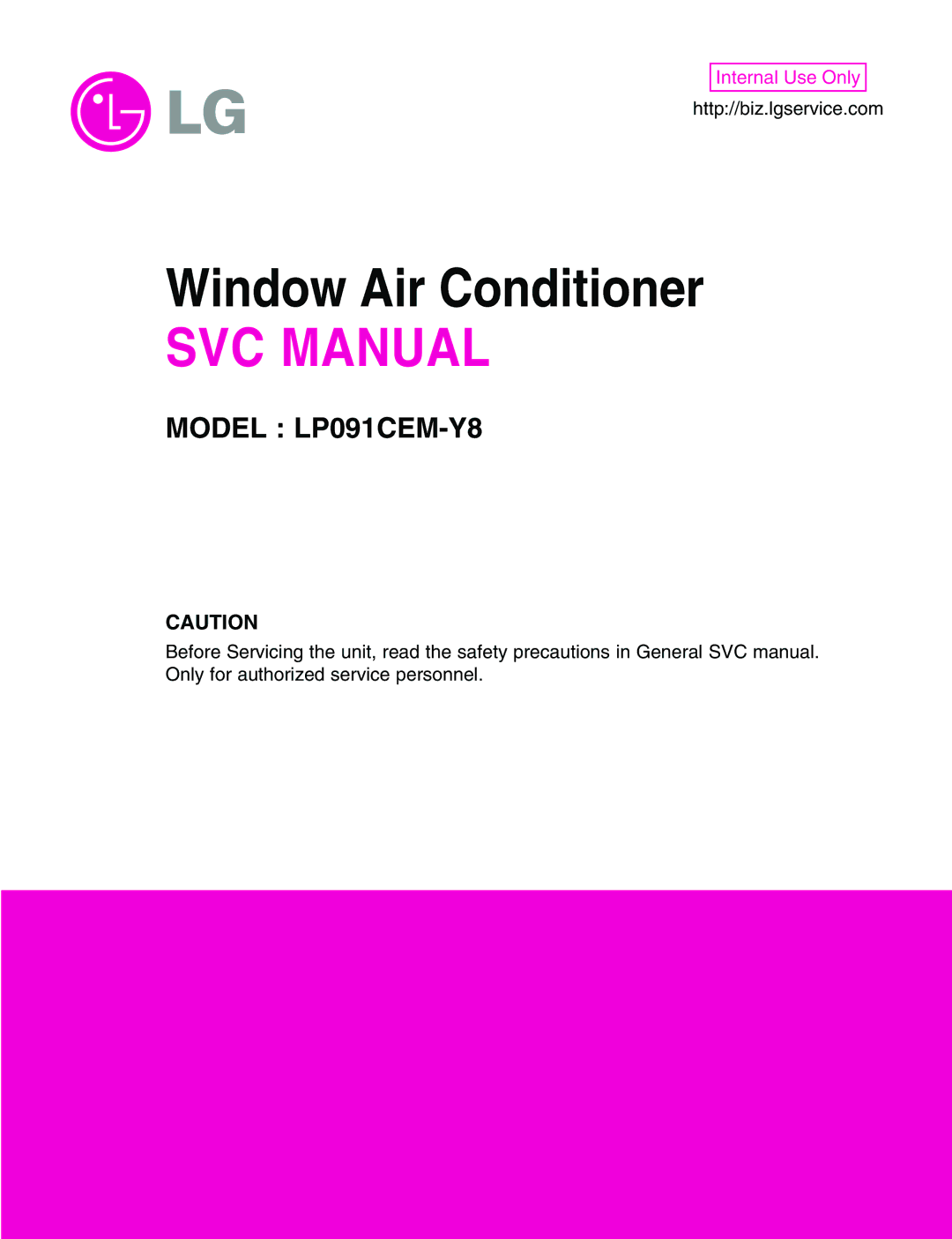 LG Electronics LP091CEM-Y8 manual SVC Manual 