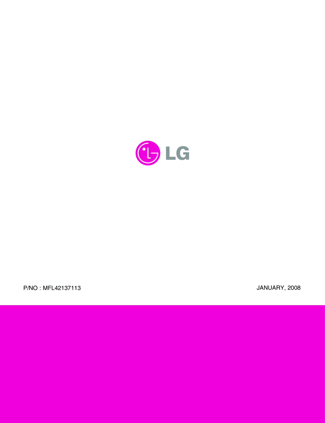 LG Electronics LP091CEM-Y8 manual January 