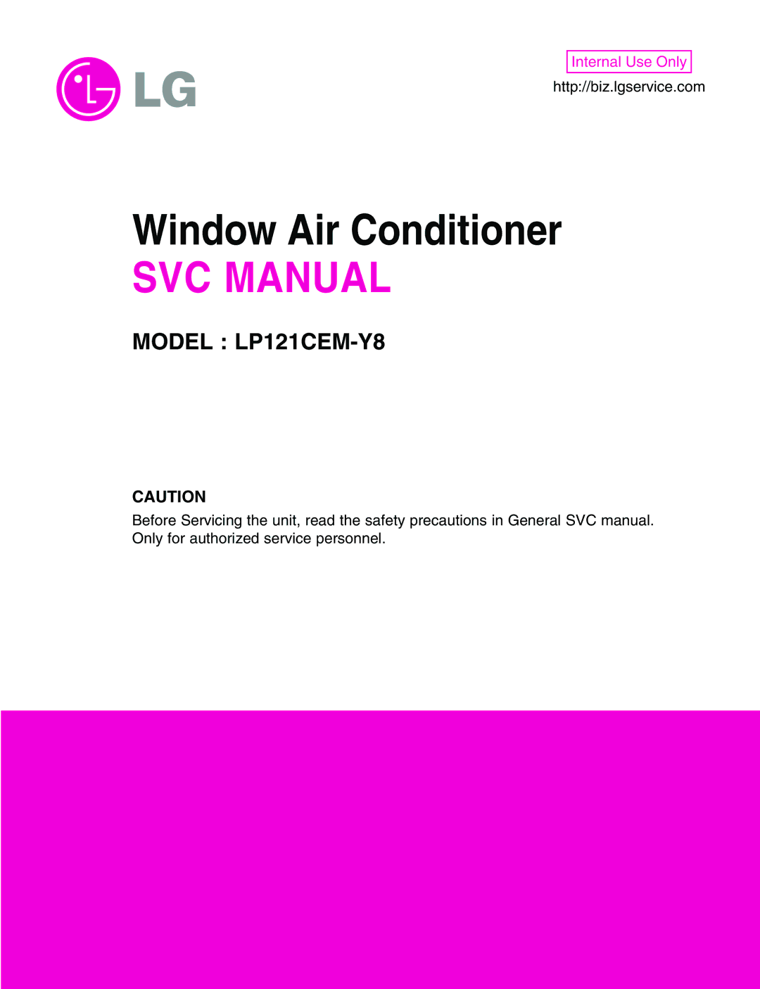 LG Electronics LP121CEM-Y8 manual SVC Manual 