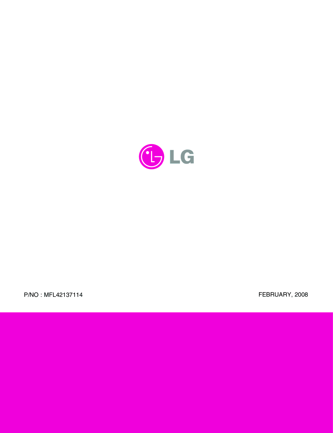 LG Electronics LP121CEM-Y8 manual February 