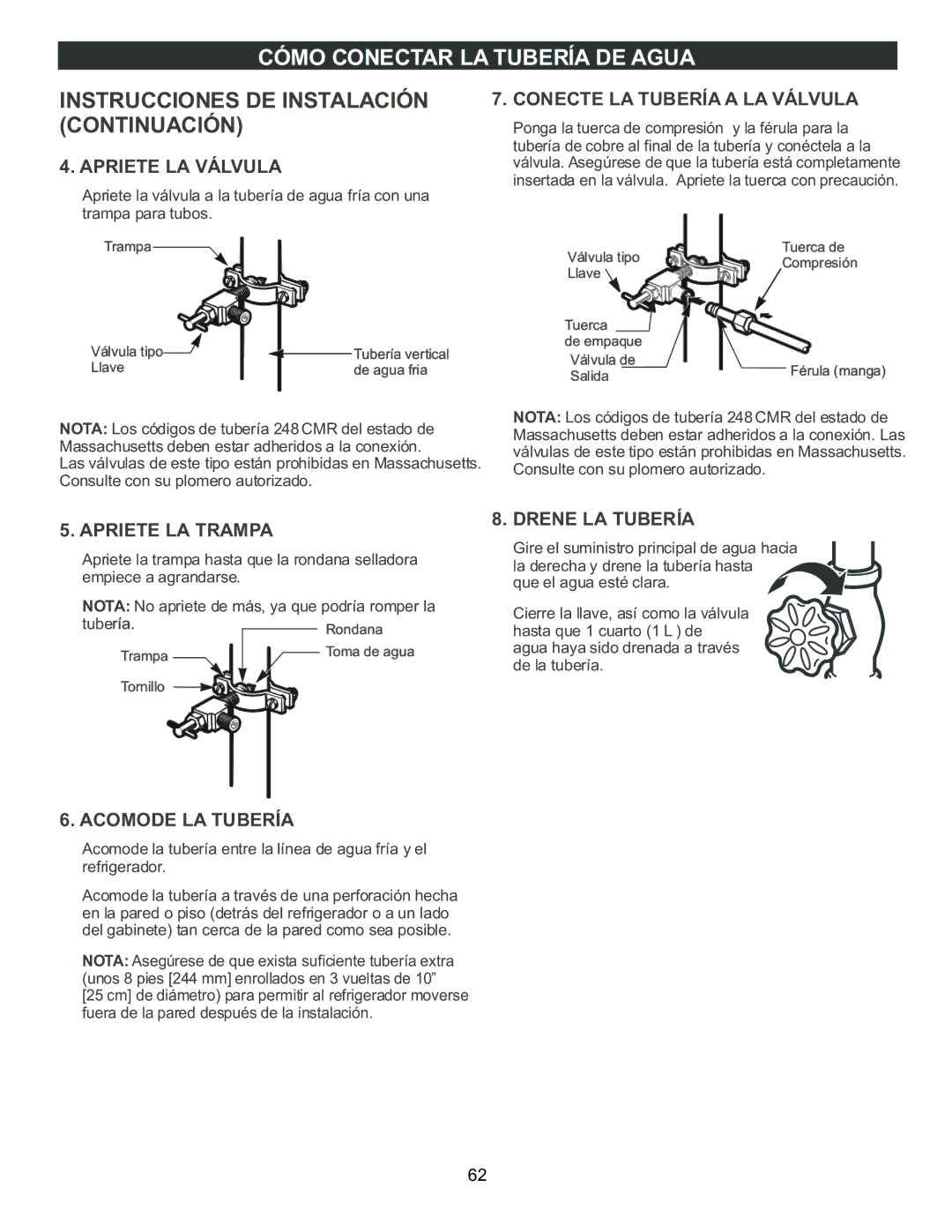 LG Electronics LBC2252, LRBC2051, LDC2272 owner manual Instrucciones DE Instalación Continuación 