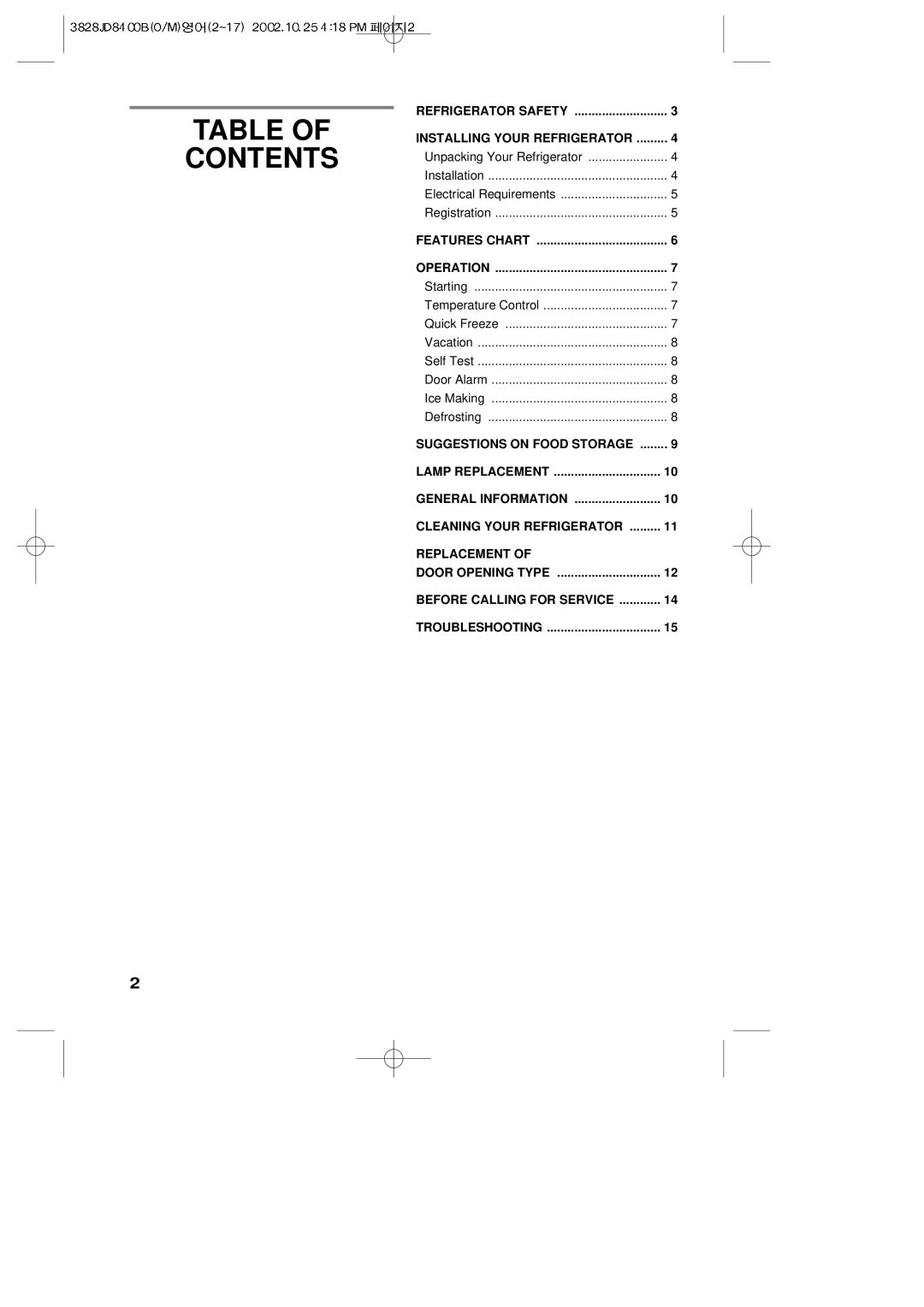 LG Electronics LRBP1031W, LRBP1031NI manual Contents 