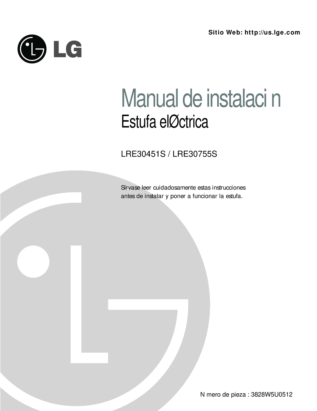 LG Electronics LRE30451S, LRE30755S installation manual Manual de instalación 