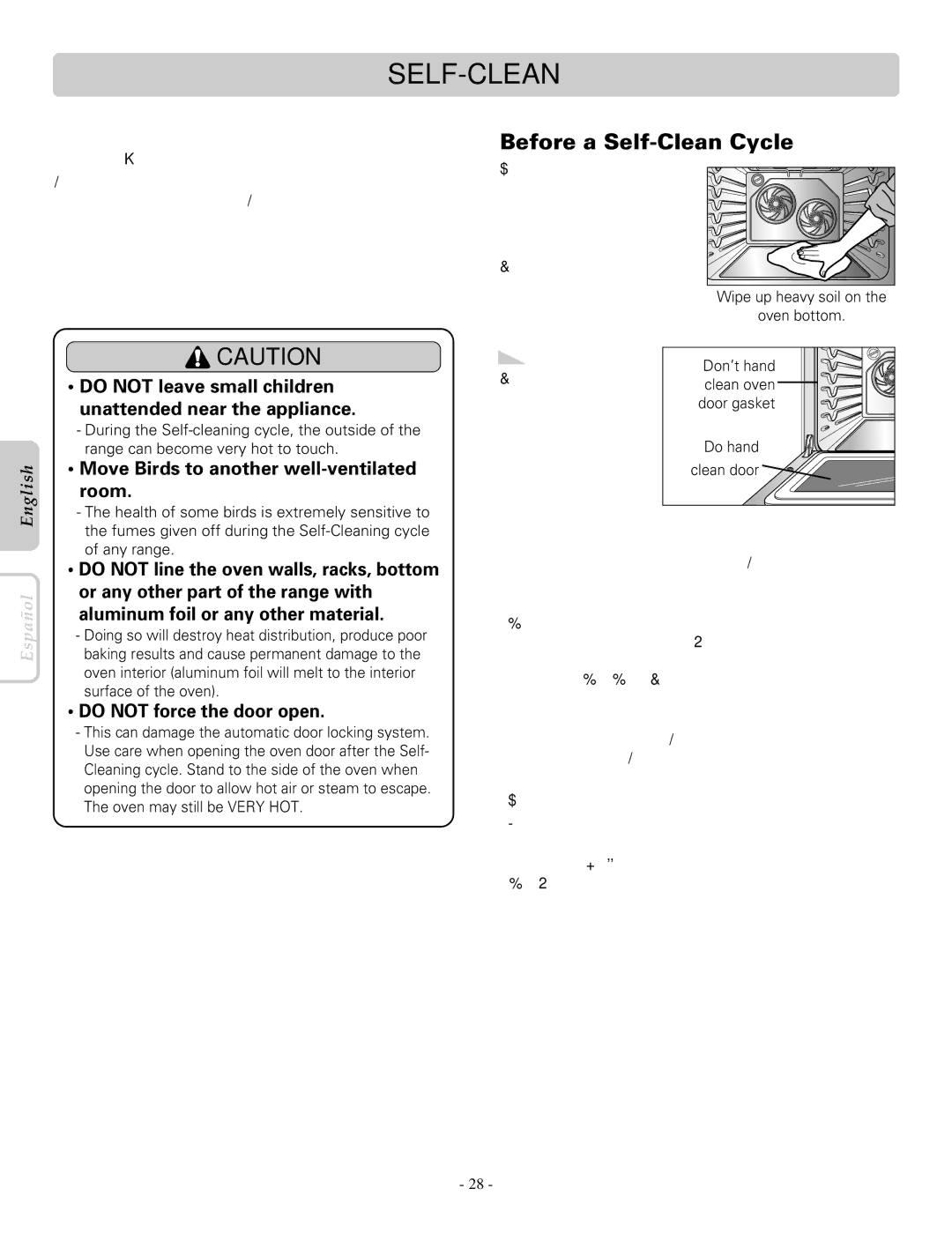 LG Electronics LRE30757ST, LRE30757SW, LRE30757SB owner manual Before a Self-Clean Cycle 