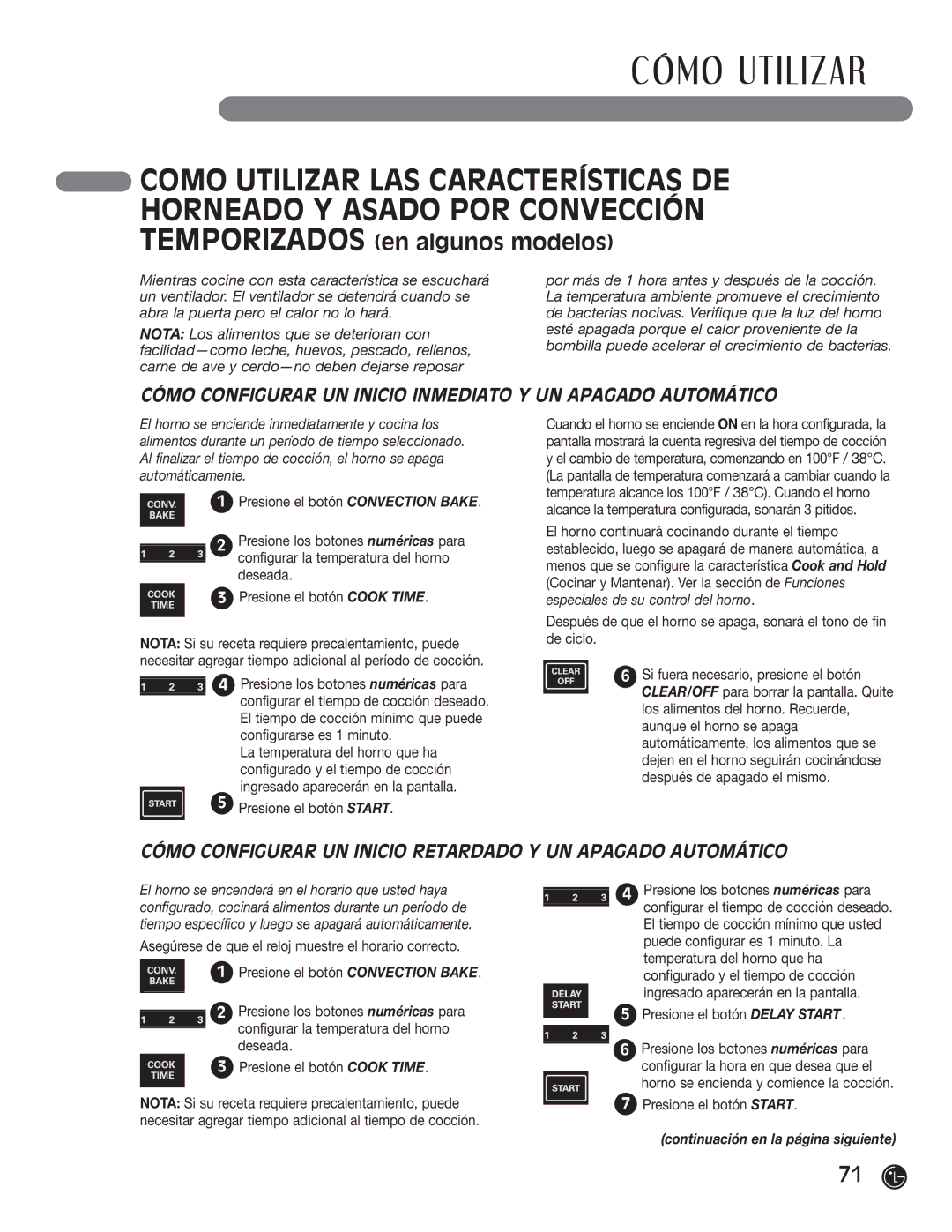 LG Electronics LRG30855ST, LRG30355ST, LRG30355SW, LRG30355SB manual Temporizados en algunos modelos 