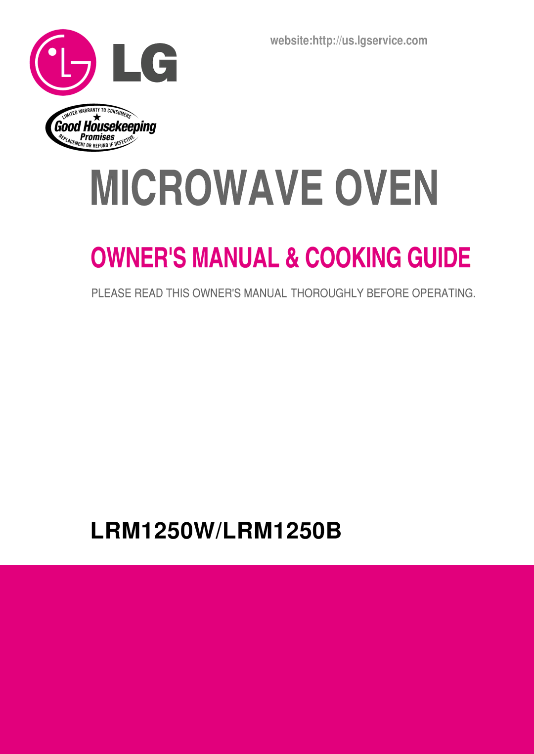 LG Electronics manual LRM1250W/LRM1250B 