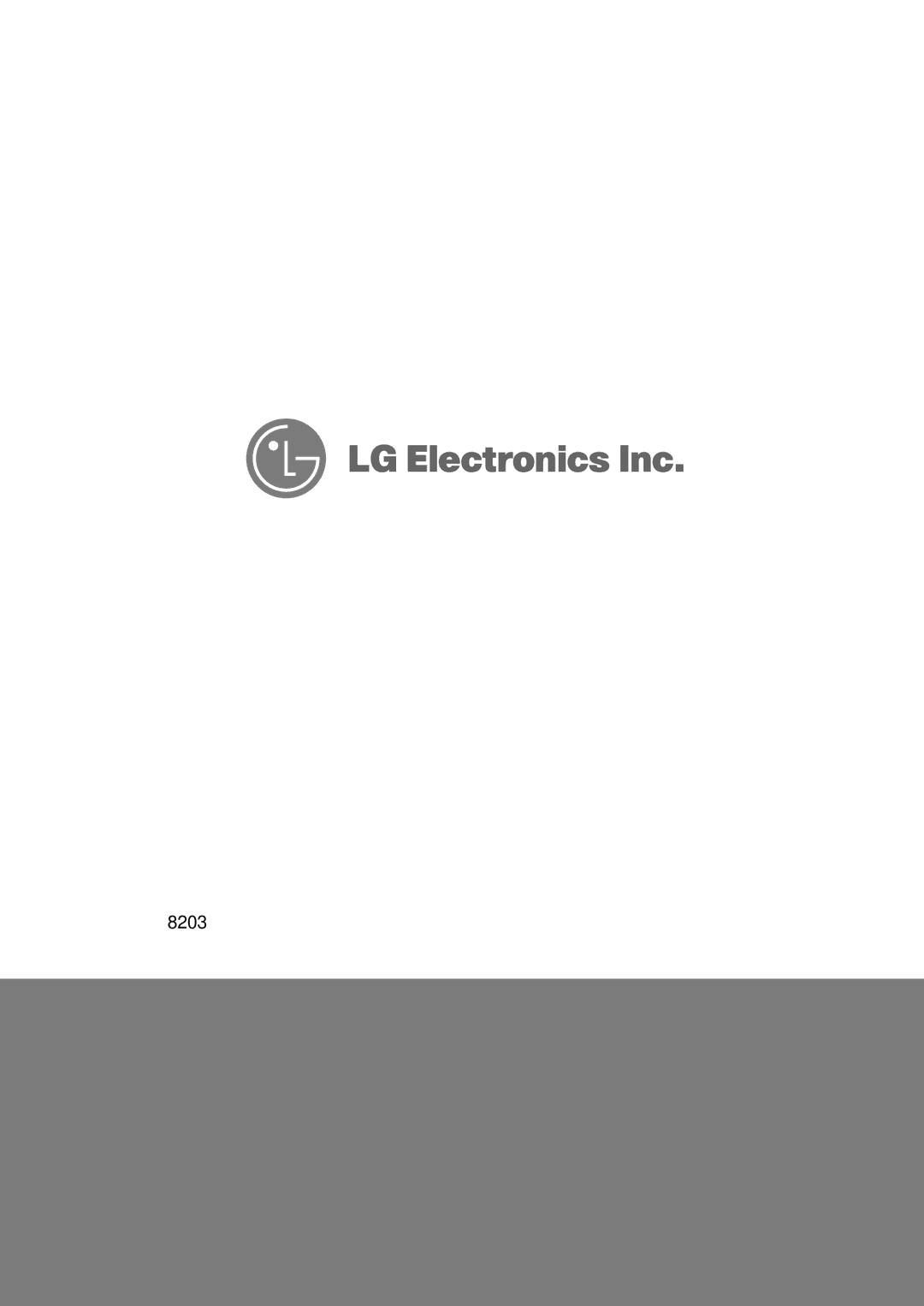 LG Electronics LRM1250W, LRM1250B manual No W5A8203 