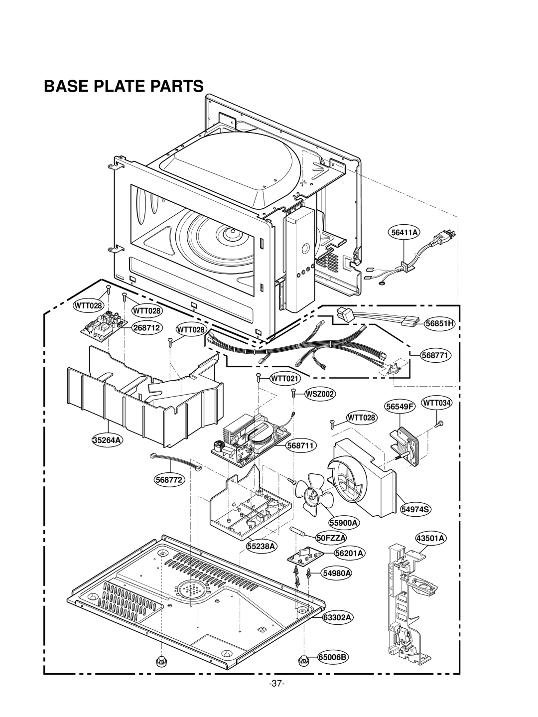 LG Electronics LRMM1430SW, LRMM1430SB manual Base Plate Parts 