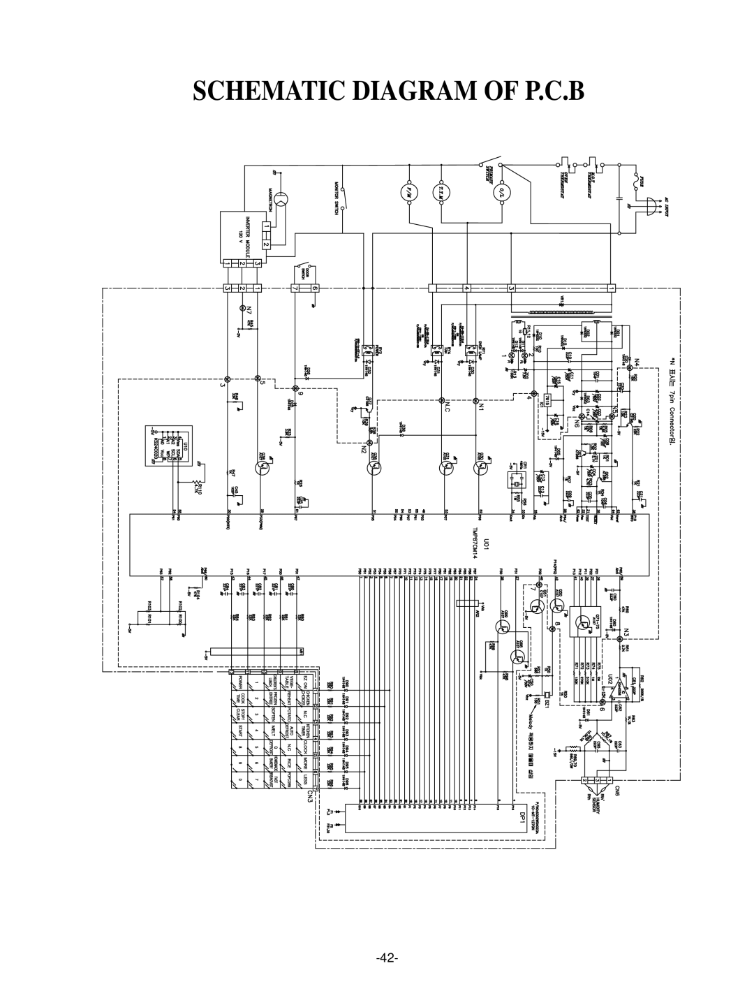 LG Electronics LRMM1430SB, LRMM1430SW manual Schematic Diagram of P.C.B 