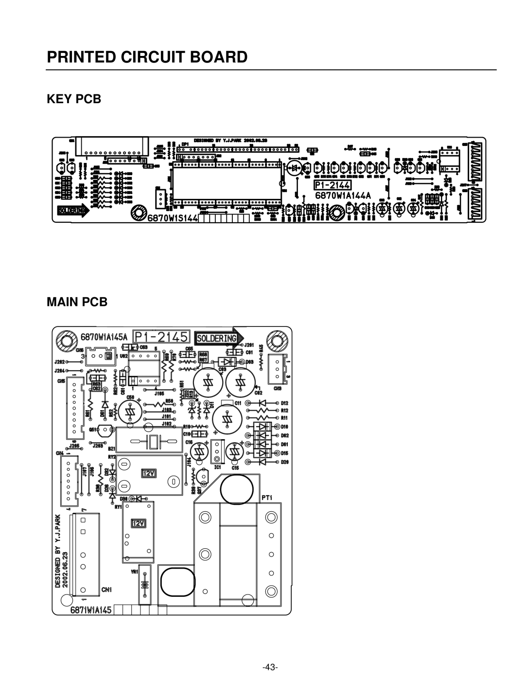 LG Electronics LRMM1430SW, LRMM1430SB manual Printed Circuit Board 