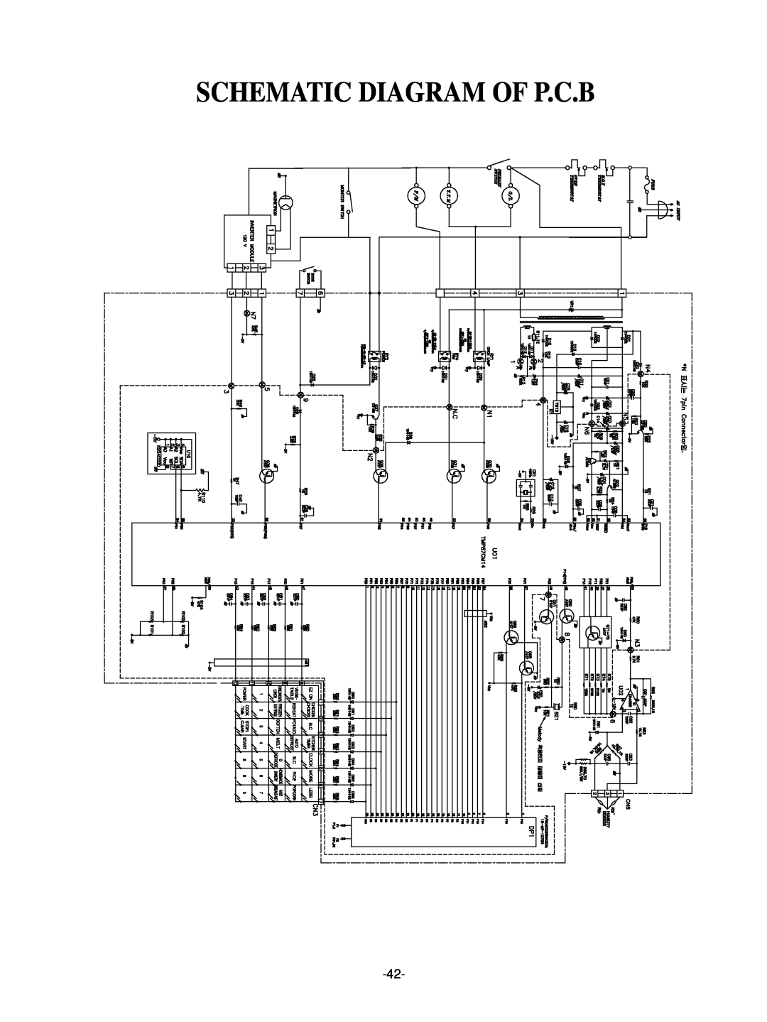 LG Electronics LRMM1430SB, LRMM1430SW manual Schematic Diagram Of P.C.B 