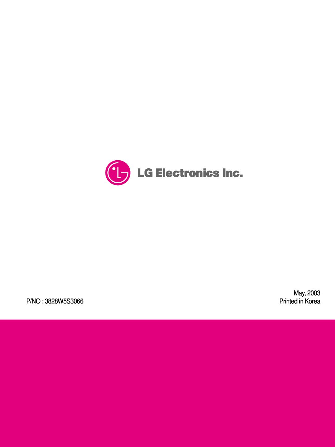 LG Electronics LRMM1430SW, LRMM1430SB manual P/NO 3828W5S3066, Printed in Korea 