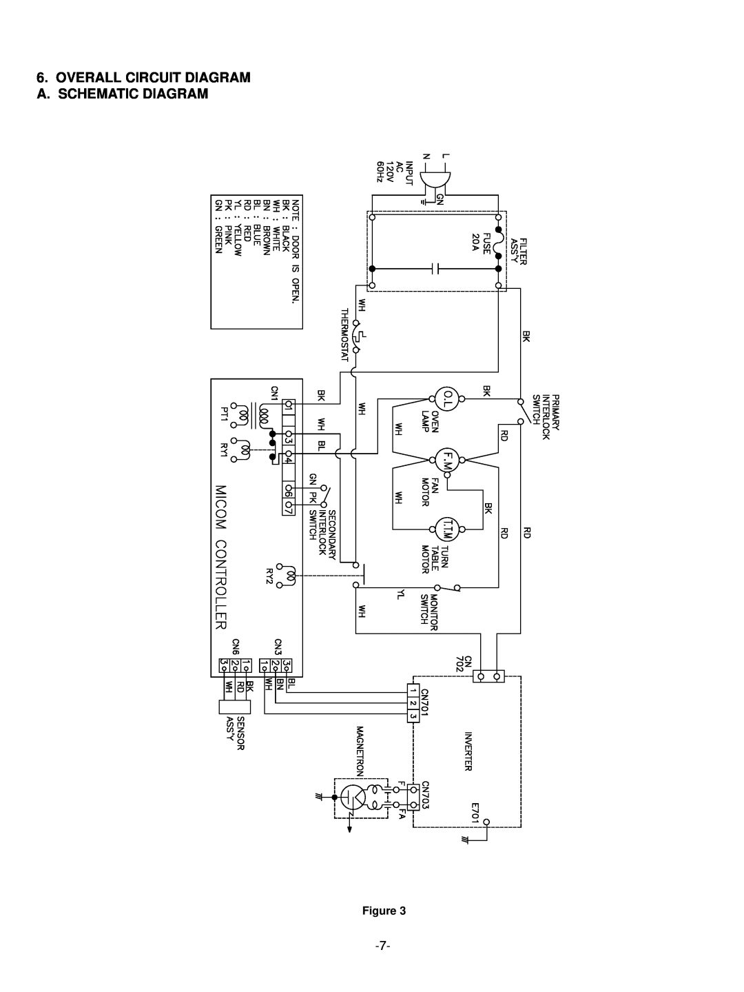 LG Electronics LRMM1430SW, LRMM1430SB manual Overall Circuit Diagram A. Schematic Diagram 