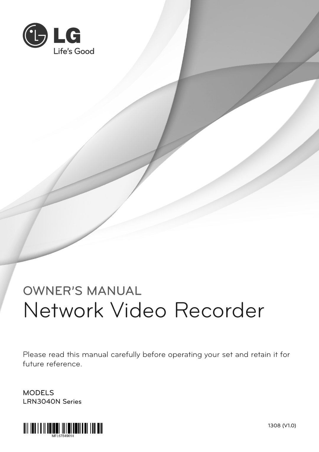 LG Electronics LRN3040N Series owner manual Network Video Recorder 