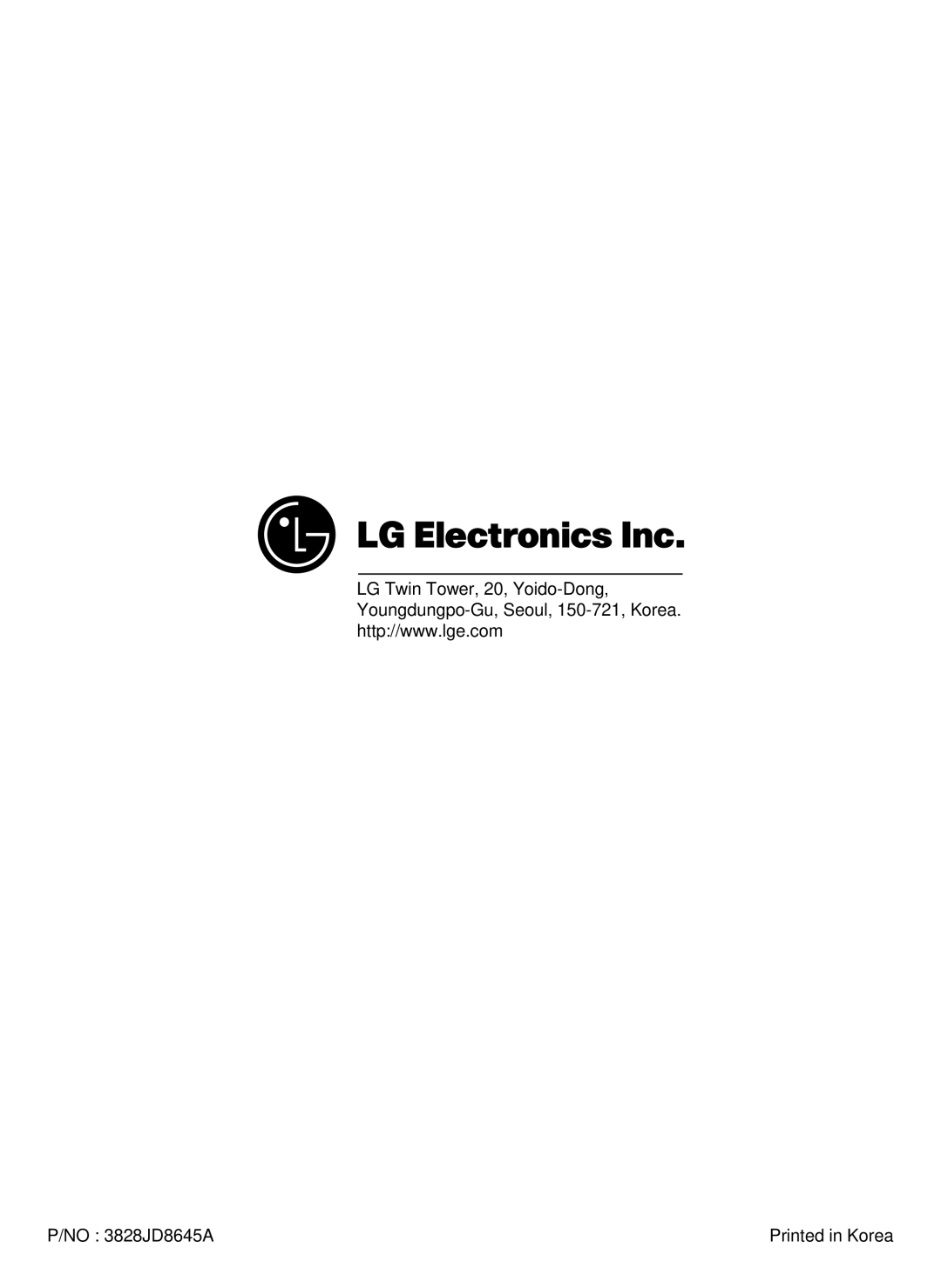 LG Electronics LRSC 26980TT manual NO3828JD8645A 