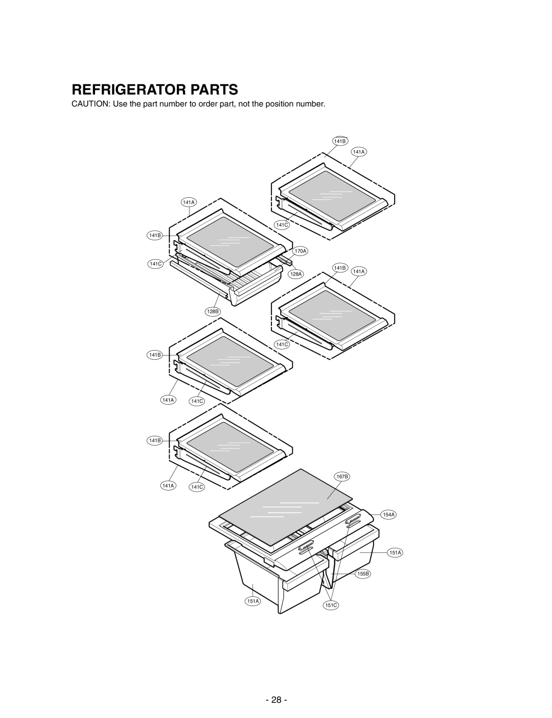 LG Electronics LRTN22310, LRTN19310 service manual Refrigerator Parts 